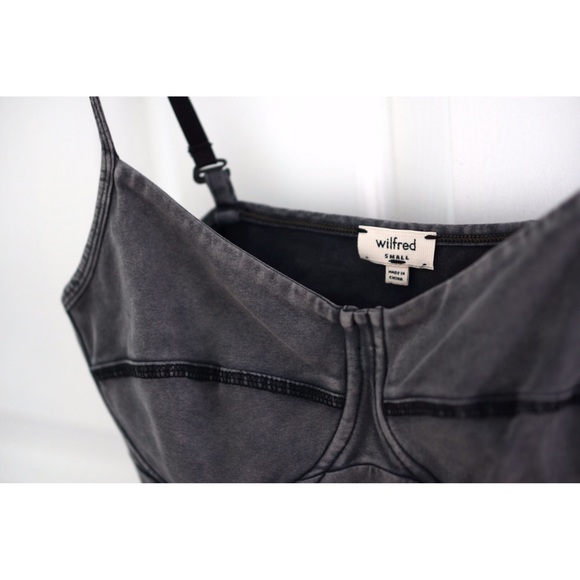 Aritzia | Wilfred Dark Grey Bustier Mini Dress - Picture 3 of 3